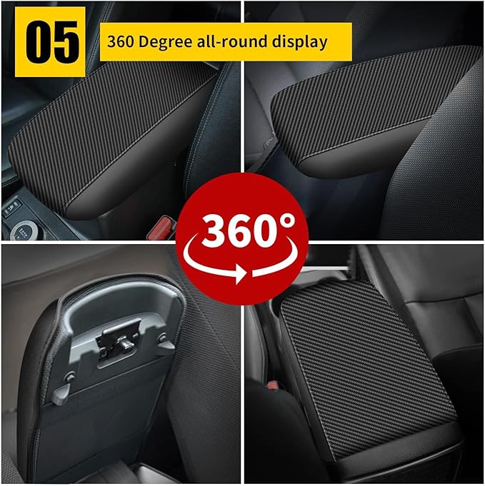 AOMSAZTO Console Covers for 2022 2023 2024 2025 Toyota Corolla Cross Armrest Covers Carbon Fiber
