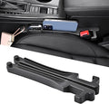 7F Car Seat Gap Filler, Car Organiser and Storage with Hook, Universal Car Accessories, Fit Sedan SUV Truck, Set of 2 - Black