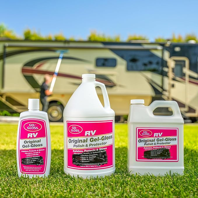 TR Industries Gel-Gloss RV GG-128 Polish and Protector 128 oz, WHITE PINK