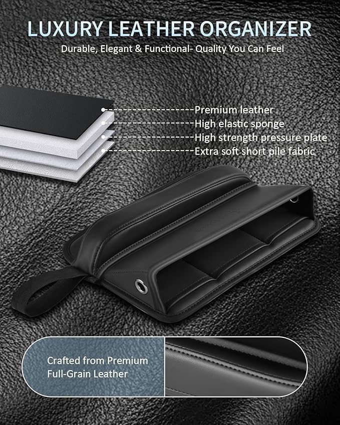 FLORICH Car Seat Gap Filler Organizer, 2-in-1Seats Gap Filler Organizer and Storages Between Seat Car Gap Filler, Car Organizer Front Seat Universal Fit for Car SUV Truck