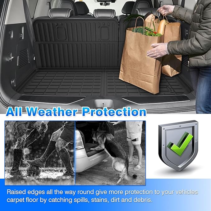 Cartist Floor Mats & Cargo Liner Fit for Nissan Armada 2025/Infiniti QX80 8 Seats Accessories All Weather Cargo Liners Carpet Protection
