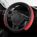 Skechers Steering Wheel Cover,Max Cushioning Leather Steering Wheel Cover Universal Fit 14" 1/2-15" Car Wheel Protector for Men Women Fit Suvs,Vans,Sedans,Car,Trucks,Red