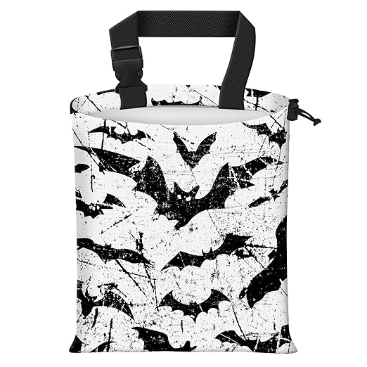 AFYEWKC Car Trash Bag Large Hanging Can for Back of Seat, Cute Waterproof Car Garbage Bag for Vehicle, Travelling, Outdoor Cool Black Bats