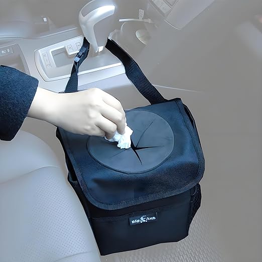 Big Ant Car Trash Can Bag with Lid - Leak-Proof, Garbage Bag For Car, Portable Storage Pockets for Travel & Family Car Accessories (Waterproof Design)*