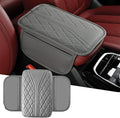 KoiLuvGo Upgraded Car Center Console Cover, Leather Auto Armrest Cover with 2 Storage Bags, Waterproof Center Console Protective Pad, Universal Cars Armrest Storage Box for Sedan, SUV, Truck (Gray)