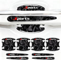 8PCS Car Door Handle Scratch Protectors, 3D Patterned Carbon Fiber-Marking，Anti Scratch,Universal for Most Cars (Black)