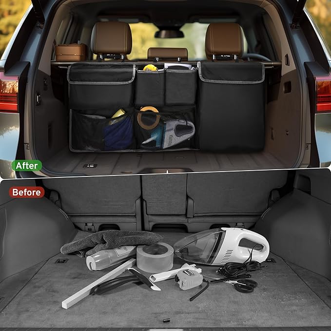 XHRING Car Trunk Organizer Backseat Hanging Storage Bag for Subaru Crosstrek Forester Outback Ascent Premium Sport Limited Base Touring XT SUV Accessories 2000-2025 2026
