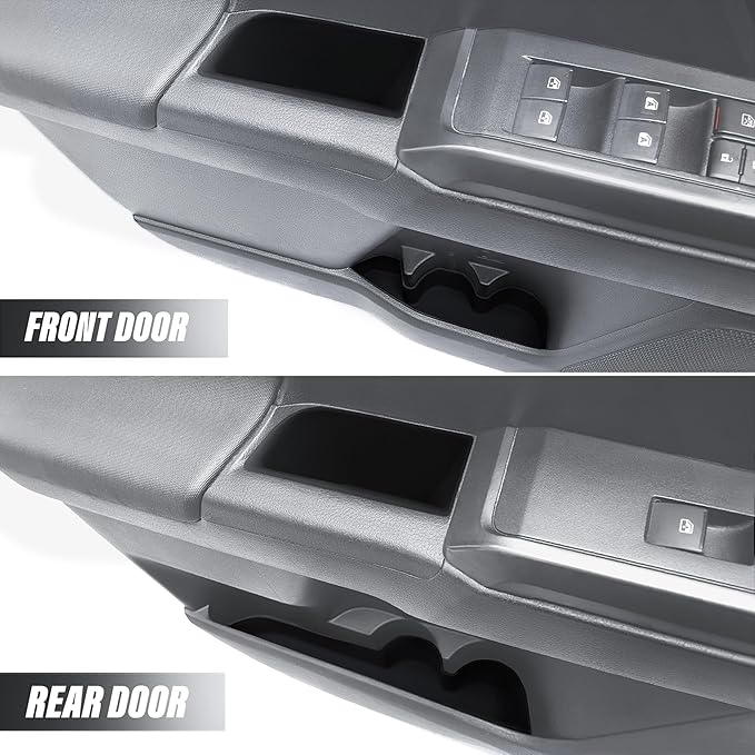 bgucar Interior Silicone Liner Insert Custom Fit for Tacoma 2016-2023, Silicone Organizer Tray for Tacoma Gen 3rd Crew Cab only - Fully Covered - for Tacoma Accessories