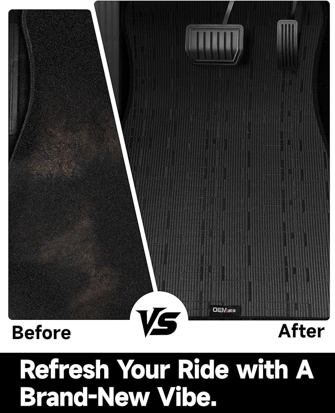 Ultra Durable Car Floor Mats, Premium PVC Coil All-Weather Automotive Floor Mats, Universal Fit with Anti-Slip Nibbs Backing, Waterproof | Wear Resistant | Flame Retardant, Black 4PCS