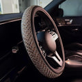 Lord AutoFashion 15 Inch Luxury Universal Steering Wheel Cover Rhinestone Crystals Anti-Slip Microfiber Leather for Women Girls Men Boys Car Accessory Bling Diamonds Gold (JX06)