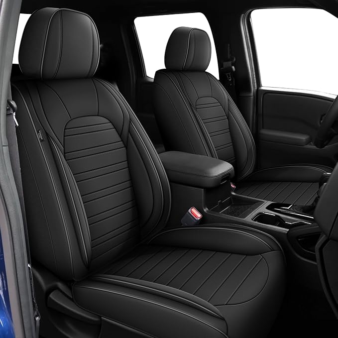 Ahsrnl Seat Covers Fit for Mitsubishi Outlander Sport 2011-2026 Faux Leather Waterproof Seat Covers (Full Set, Black)