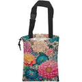 UUCBTAH Car Trash Bag Hanging Colorful Flowers Blooming Car Trash Can for Back Seat Waterproof Car Trash Bin with Adjustable Straps and Drawstring for Car Accessories Vehicle Travelling Camping