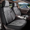 YORKNEIC Fit for Hyundai Accent Seat Covers 2017-2025: Leather Waterproof Car Seat Covers Anti-Slip Protector Full Set (2 Row 5 Seats, Black&Grey)