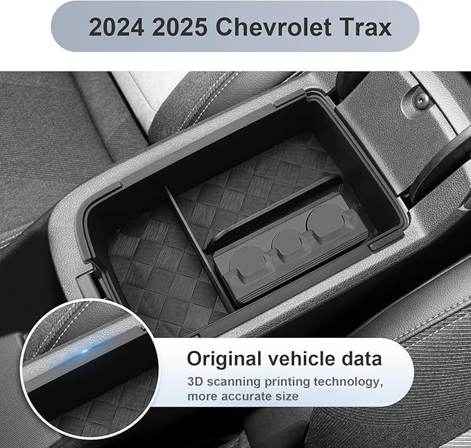 SKTU 2-Pack 2024 2025 2026 Chevy Trax Center Console Organizer for 2024 2025 2026 Chevy Trax (LS/LT/RS/ACTIV) Console Tray 2024 2025 2026 Chevy Trax Accessories [Double Layers]