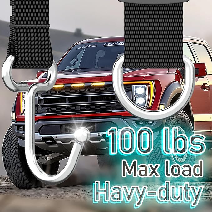 QUIDAOSO Car Headrest Hooks for Purse and Bags, Purse Holder for Car, Adjustable Back Seat Hanger, Metal Heavy Duty 100 lbs (D4)