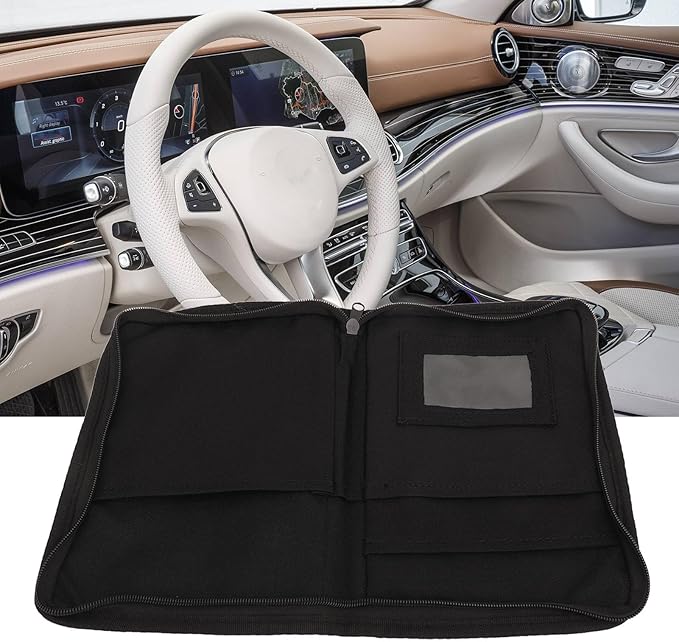Car Glove Compartment Organizer 6 Pockets Multifunctional Zipped Design for Easy Access and Safe Storage Universal for Car