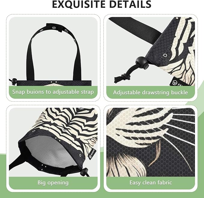 ALAZA Hanging Car Trash Bags Garbage Bag Trash Can for Back Seat Small Tiger 1 Washable Storage Bag Retractable 2 Pack