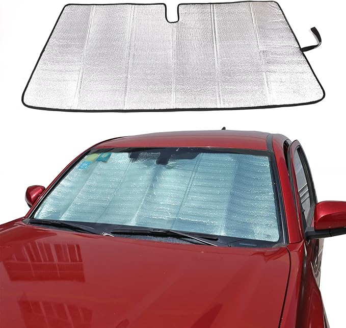 LLKUANG Car Windshield Sun Shade Compatible with Toyota Tacoma 2006-2024 Auto Windshield Sunshades Foldable Blocks UV Rays Sun Visor to Keep Your Vehicle Cool and Damage Free (Style A)