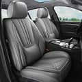 SCDOOCA Car Seat Covers Full Set Gray, Luxury Leather Car Seat Covers, Waterproof and Breathable Seat Covers, Universal Car Seat Protector Fit for Cars, Trucks, SUVs, Pick-ups (Gray, FullSet)
