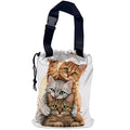 NHNXHWIA Cute Cats Car Trash Bag,Kittens Hanging Drawstring Car Garbage Bag,Waterproof Canvas Car Back Seat Organizer with Adjustable Buckle,for Vehicles,SUVs,Camping,Road Trips