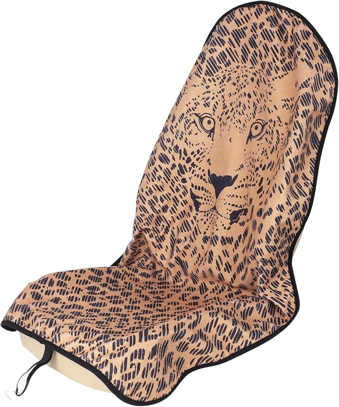 nbnhxnff Sweat Towel Car Seat Cover Protector Front Seats for Gym Workout, Running, Swimming, Beach and Hiking, Waterproof Universal Seat Cover for Car, Trucks, Van & SUV (Leopard, 1pcs Front Seat)