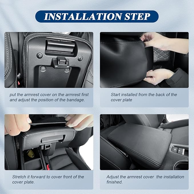 BIBIBO 2023-2026 Super Duty F/250/F-350/F-450 Center Console Armrest Cover for 2023 2024 2025 2026 Ford Super Duty(XL/XLT/Lariat/King Ranch/Platinum) Arm Rest Cover 2025 Super Duty Accessories