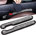 Briwill Bling Car Seat Gap Filler 2 Pack-Crystal Rhinestone Diamond Bling Car Accessories for Women, Gap Stopper Universal fit for Trucks, SUVs, Cute Car Interior Accessories, (Silver)