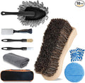 Professional Car Interior Detailing Kit - Scratch-Free Brushes, Vent Cleaner & Gel for Deep Clean | 10-Piece Set to Clean Leather Dashboard AC Vents (SUV Truck Car)