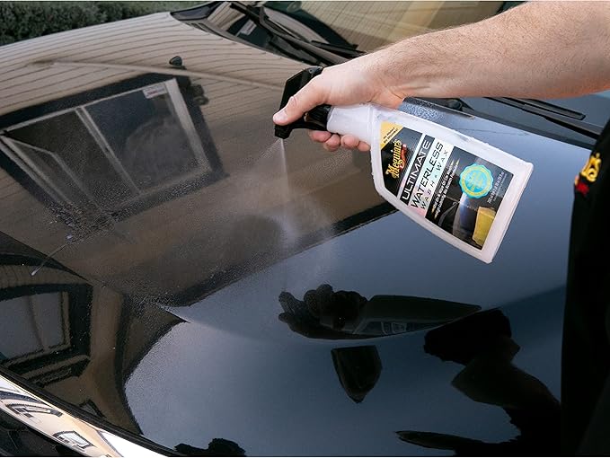 Meguiar's Ultimate Waterless Wash & Wax - High-Efficiency Car Care Solution for Shine and Protection, Ideal for Water-Free Car Cleaning and Quick Detailing, Perfect for Car Care Enthusiasts