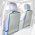 FH Group Faux Leather Back Seat Kick Protectors – 2 Pack Diamond Stitched Back Seat Protector for Driver and Passenger Seat, Waterproof, Easy to Clean