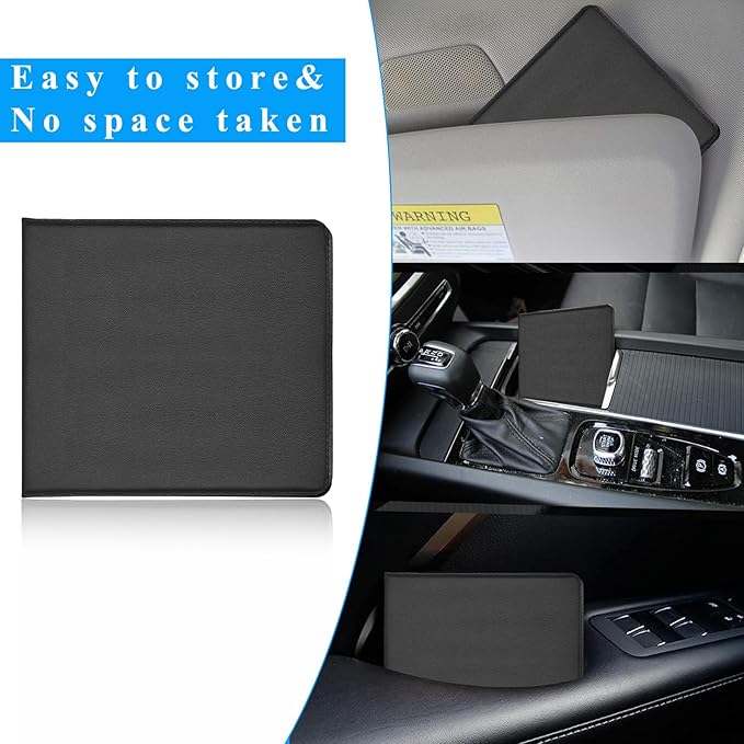 Kewucn 4 PCS Car Registration Insurance Holder, Essential Auto Card Glove Box Organizer, Vehicle Interior Accessories Perfect for Most Car, Truck, SUV (10.55''×4.8'', Black)