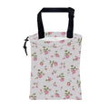 KXWQTRDD Car Garbage Bag Small Pink Rose Floral Drawstring Car Trash Bag Hanging for Back Seat with Adjustable Buckle Canvas Vehicle Trash Can Easy-to-Install
