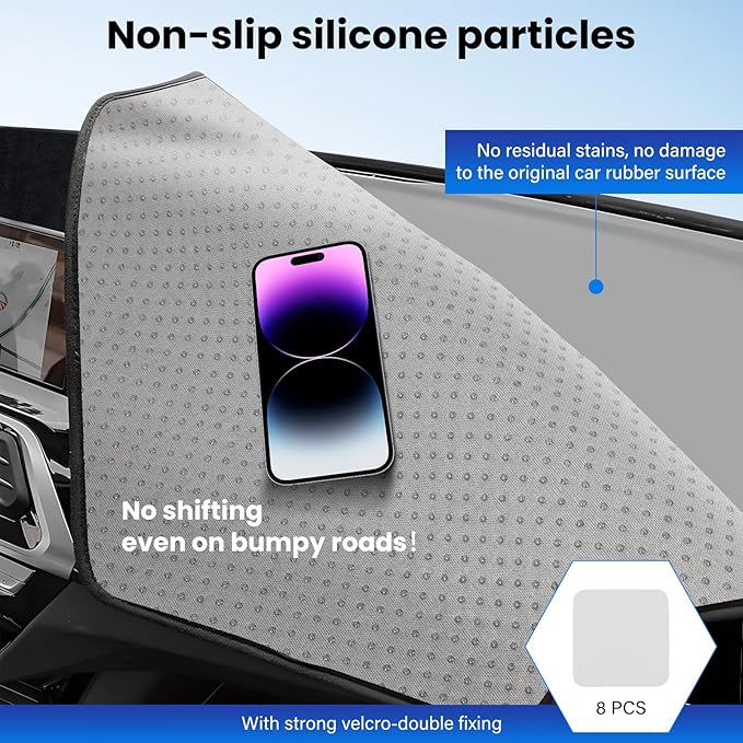 Dash Cover Mat Compatible with Kia Sportage 2023 2024 2025 (NQ5) Car Interior Dashboard Cover Mat Nonslip Dashmat Sunshade Glare UV Rays Protector Accessories Custom Fit