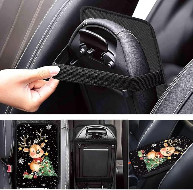Biyejit Car Center Console Armrest Cushion Cover Pad Car Interior Decor Accessories Universal Fit for Sedan, Truck, SUV