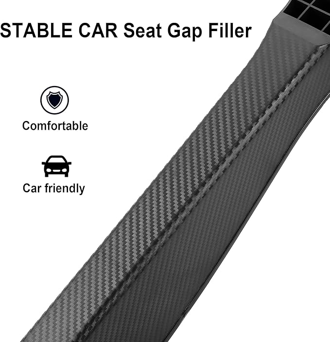 Yvey Car Seat Gap Filler, 2 Pack Universal Car Seat Gap Organizer Between Seats, Car Seat Crevice Blocker for Tightly Filling Seat Gaps