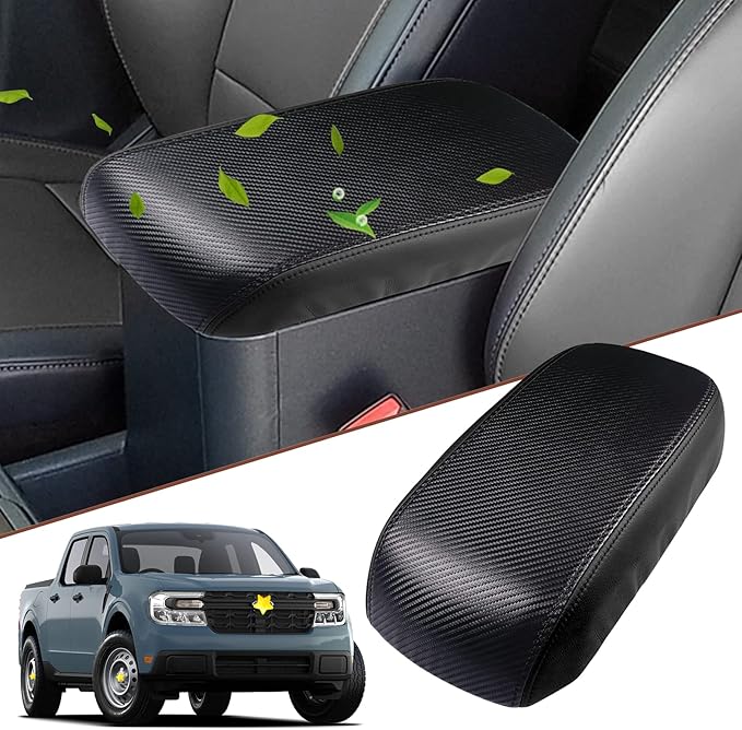 SKTU for 2022 2023 2024 2025 2026 Ford Maverick Center Console Cover 2024 2025 2026 Maverick Armrest Cover Seat Box Cover Maverick 2023 2024 2025 2026 Accessories Console Cover (Black)