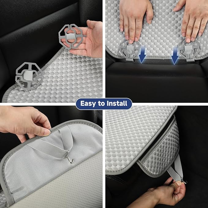 West Llama Car Seat Covers for Summer,Ice Silk Bottom Seat Covers for Cars Include 1 Piece Front Driver Seat Pad Mat Universal Fits 90% SUVs,Cars,Sedans(1Piece-Black)