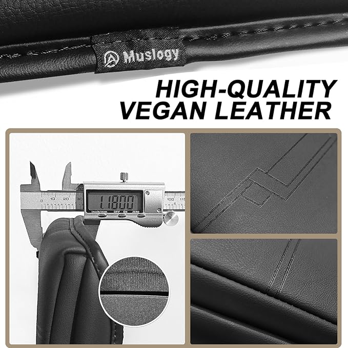 Muslogy Center Console Armrest Cover Compatible with Nissan Frontier 2005-2021 &Nissan Xterra 2005-2015 Accessories Comfort Armrest Pad Cushion Box Lid Cover Vegan Leather Protector 1-Inch Extra Thick