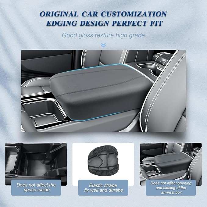 BIBIBO 2024 2025 Silverado EV Center Console Cover for 2024-2026 Chevy Silverado EV Arm Rest Cover 2024 2025 Silverado EV Accessories 2025 Silverado EV Console Armrest