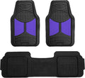 FH Group Car Floor Mats - Heavy-Duty Rubber Floor Mats for Cars, Universal Fit Full Set, Trimmable Automotive Floor Mats, Climaproof Floor Mats for Most Sedan, SUV, Truck Floor Mats Blue