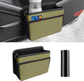 Car Trash Can, Foldable Mini Vehicle Trash Bin Garbage Organizer Holder, Waterproof Hanging Mini Auto Dustbin Accessories Storage Container for Vans, SUVs (military green)