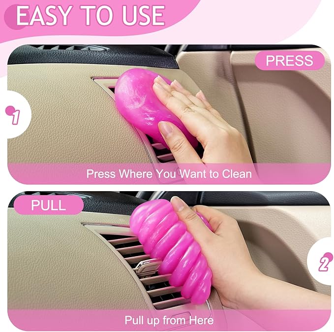 TeSabMi Car Cleaning Gel Car Cleaning Putty Car Putty Car Interior Cleaner Car Slime Car Detailing Kit Car Accessories Gifts for Men Women Stocking Stuffers