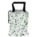 Watercolor Leaves Car Trash Bag,Hanging Drawstring Car Garbage Bag,Canvas Car Back Seat Organizer with Adjustable Buckle for Men and Women