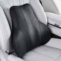 Coverado Lumbar Support Pillow for Car, Ergonomic Memory Foam Back Pillow for Office Chair, New Back Cushion for Pain Relief, PU Leather Car Lumbar Support for Driving Seat - BK
