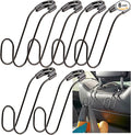 High Road Unbreakable Car Bag Hooks - Large Car Seat Hooks for Purse, Backpack, Coats, Hats and Heavy Bags up to 40 lbs - Secure Attachment Fits All Headrest Posts, 6-Pack