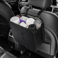 Amiss Foldable Car Trash Can, Collapsible Garbage Bag for Car, Hanging Waterproof Leakproof Trash Can Storage Bag, Automotive Interior Accessories, Multifunctional Car Storage Bag (3 Gallon)