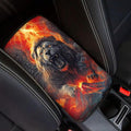 Lion Print Car Center Console Armrest Cover Dust-Proof Decorative Armrest Box Protector Cushion Pad for Most Vehicles, Universal Fits