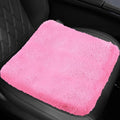 wuyaoyao Sheepskin Car Seat Cushion, Soft Comfort Fur Wool Car Seat Covers, Winter Warm Auto Front Seat Cushion Pad, Fuzzy Seat Bottom Protector Universal for Vehicle Office Chair (Pink)