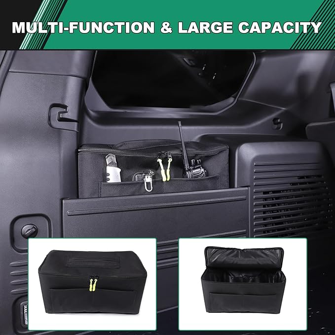 Car Trunk Organizer Storage Bag Cargo for Hummer EV SUV 2024 2025 2026 Accessories Trunk Side Window Luggage Storage Bag Foldable Collapsible Large Capacity Stable Multi-Function-Trunk Organization