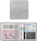 Ziciner Car Registration and Insurance Holder, Auto Card Document Glove Box Organizer with Magnetic Closure, Universal Vehicle Interior Accessories for Cars SUVs (Silver-Small)